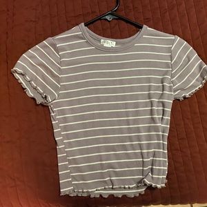 Purple striped purple shirt